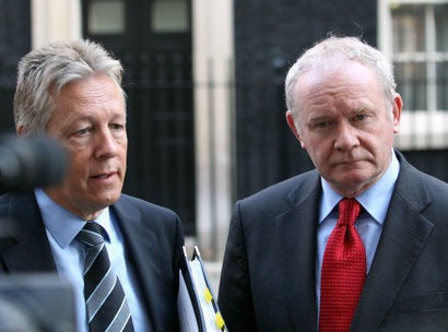 Press Association Picture of Peter Robinson and Martin McGuinness.