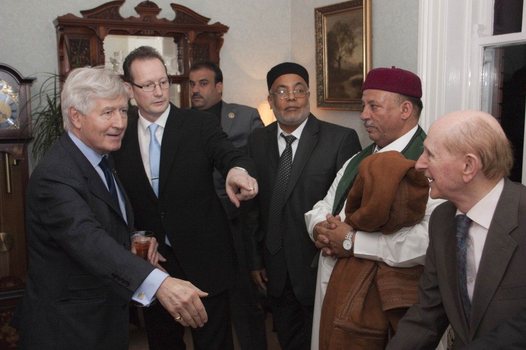 Christopher Moran, Chair of Co-operation Ireland welcomes representatives from a Libyan delegation of Parliamentarians as part of their peace-building study visit to Northern Ireland