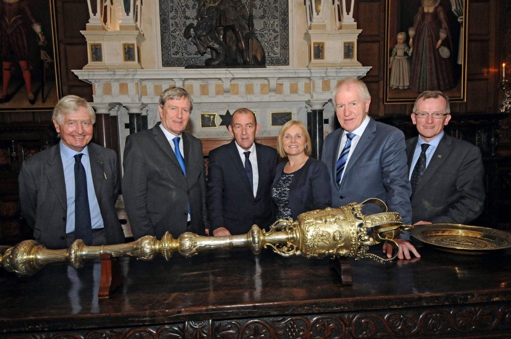 The Dublin State Coach joins together with House of Commons Mace for 800th anniversary of Lord Mayor's Parade, at Crosby Moran Hall