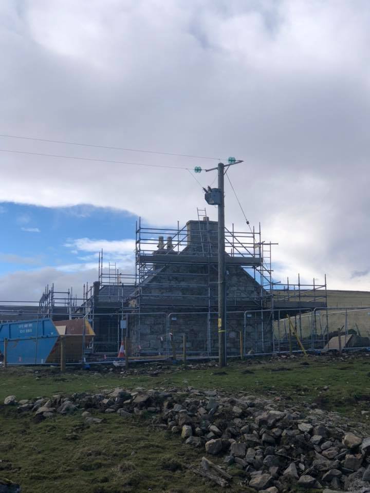 Regeneration of the Cabrach & Glenfiddich Estates, visitors centre and houses under construction, in association with EDF