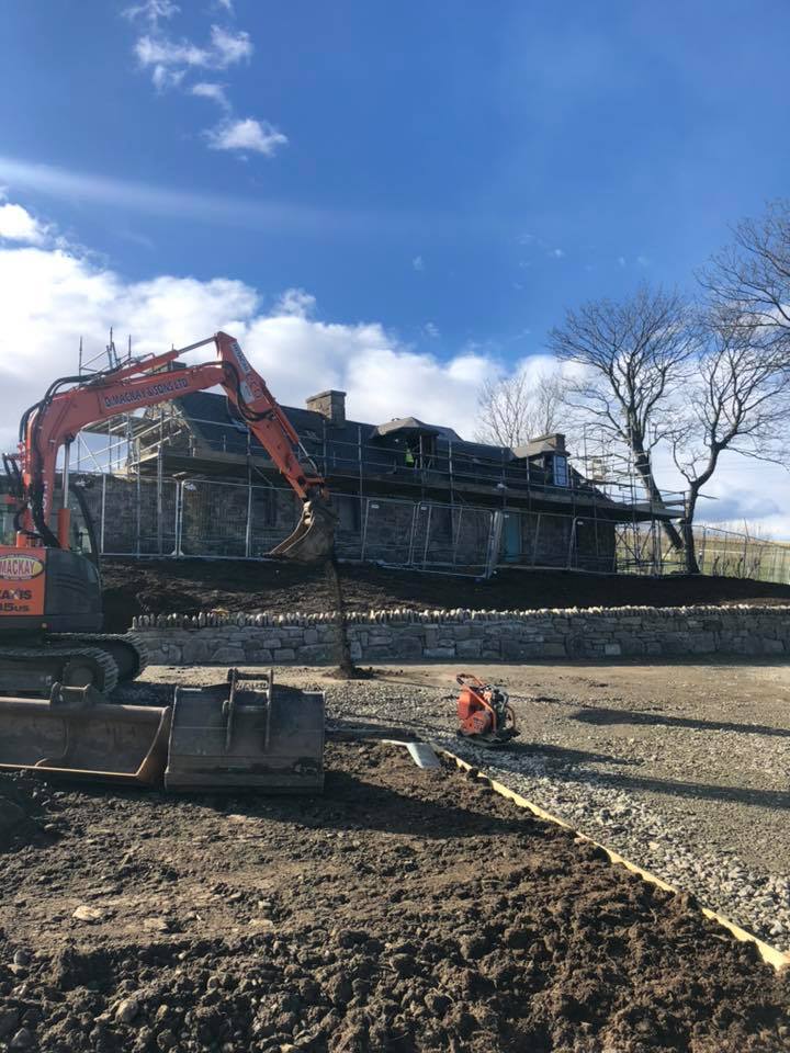 Regeneration of the Cabrach & Glenfiddich Estates, visitors centre and houses under construction, in association with EDF