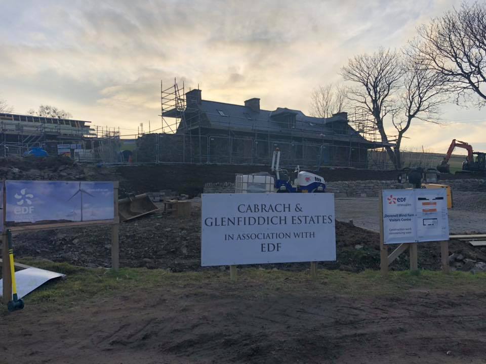 Regeneration of the Cabrach & Glenfiddich Estates, visitors centre and houses under construction, in association with EDF