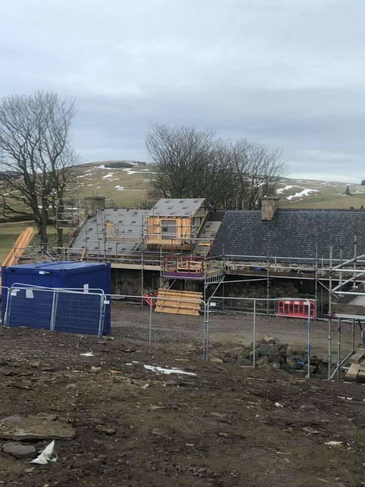 Regeneration of the Cabrach & Glenfiddich Estates, visitors centre and houses under construction, in association with EDF