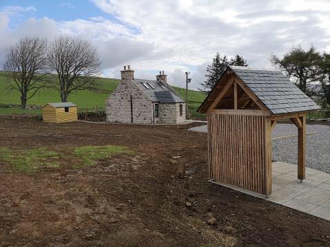 Regeneration of the Cabrach & Glenfiddich Estates, visitors centre and houses under construction, in association with EDF