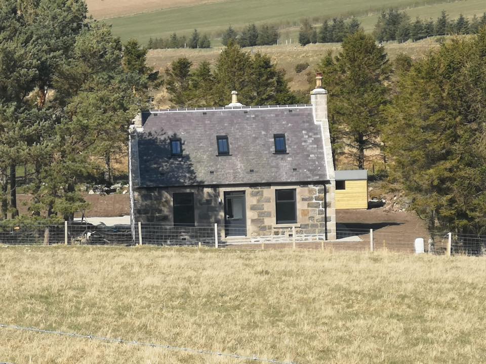 Regeneration of the Cabrach & Glenfiddich Estates, visitors centre and houses under construction, in association with EDF