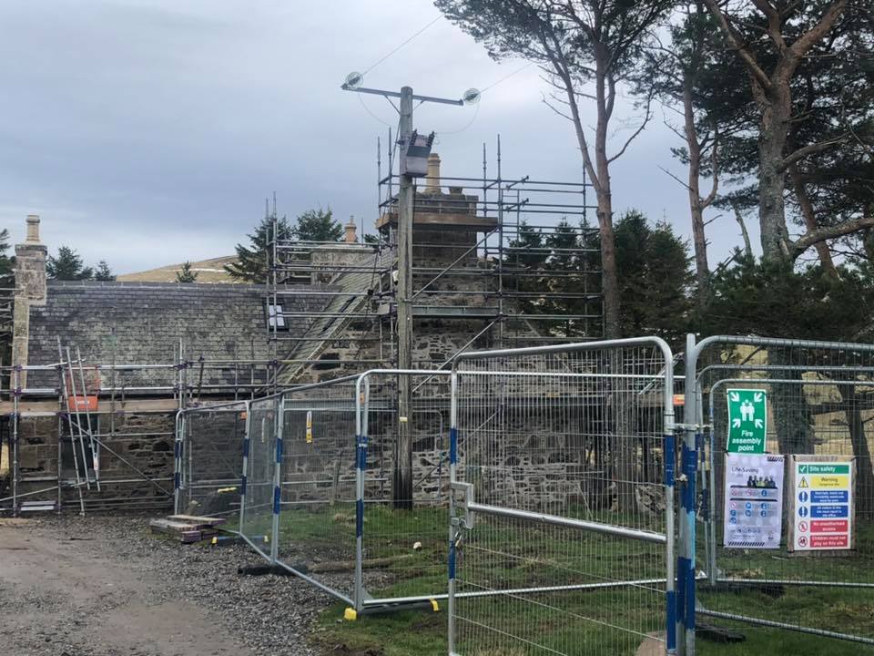 Regeneration of the Cabrach & Glenfiddich Estates, visitors centre and houses under construction, in association with EDF