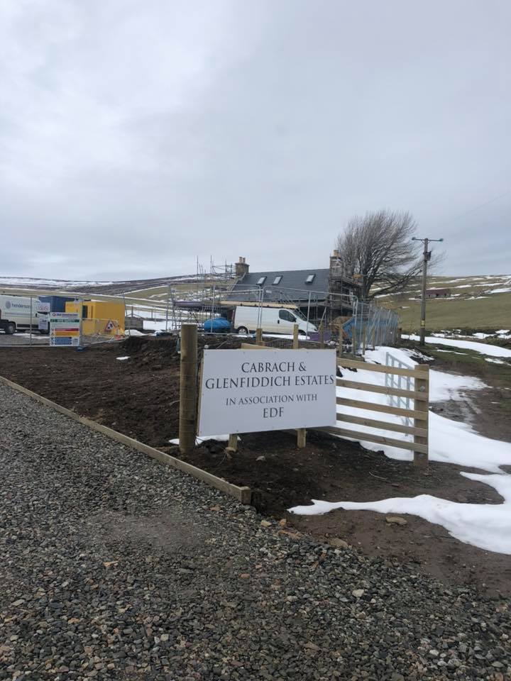 Regeneration of the Cabrach & Glenfiddich Estates, visitors centre and houses under construction, in association with EDF