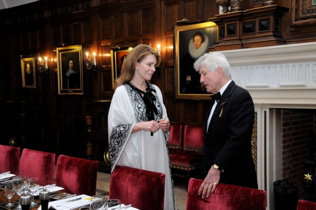 Dr. Christopher Moran and Queen Noor of Jordan in aid of St. John of Jerusalem at Crosby Moran Hall