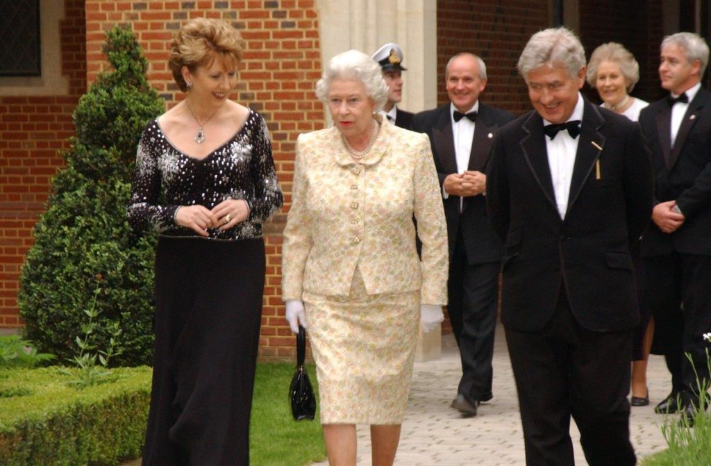 Dr Christopher Moran Cooperation Ireland The Queen President of Ireland Mary McAleese at Crosby Hall