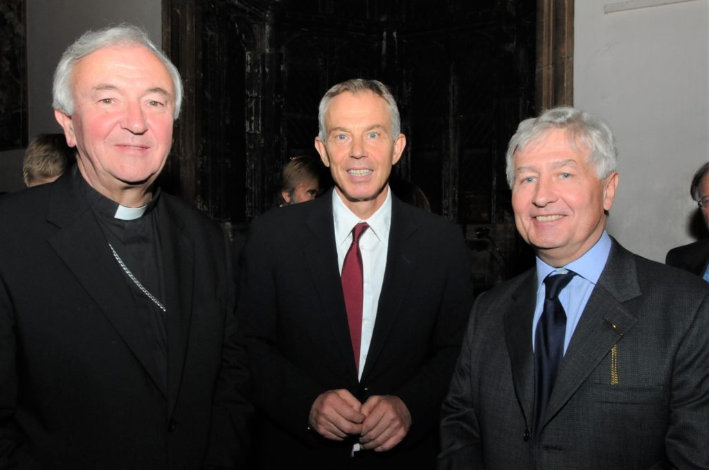 Christopher Moran Archbishop of Westminster Tony Blair at Crosby Moran Hall