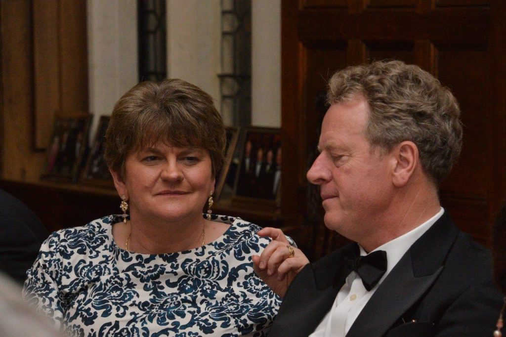 DR CHRISTOPHER MORAN CROSBY MORAN HALL INSIDE DAME ARLENE FOSTER SIR ALISTER JACK
